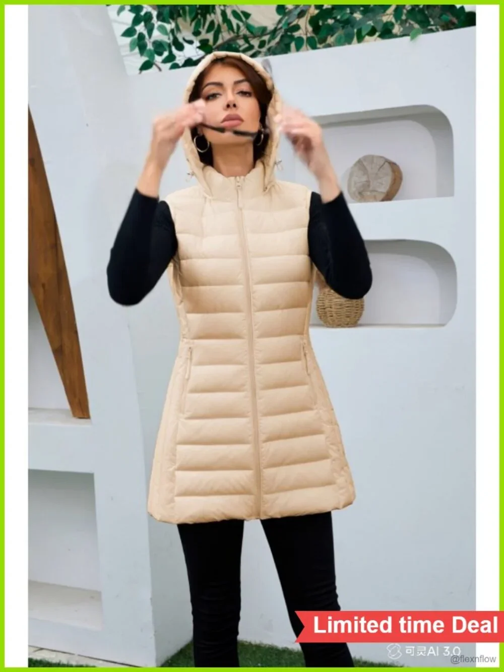Packable Lightweight Quilted Puffer Vest Sleeveless with Pockets